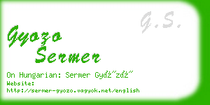 gyozo sermer business card